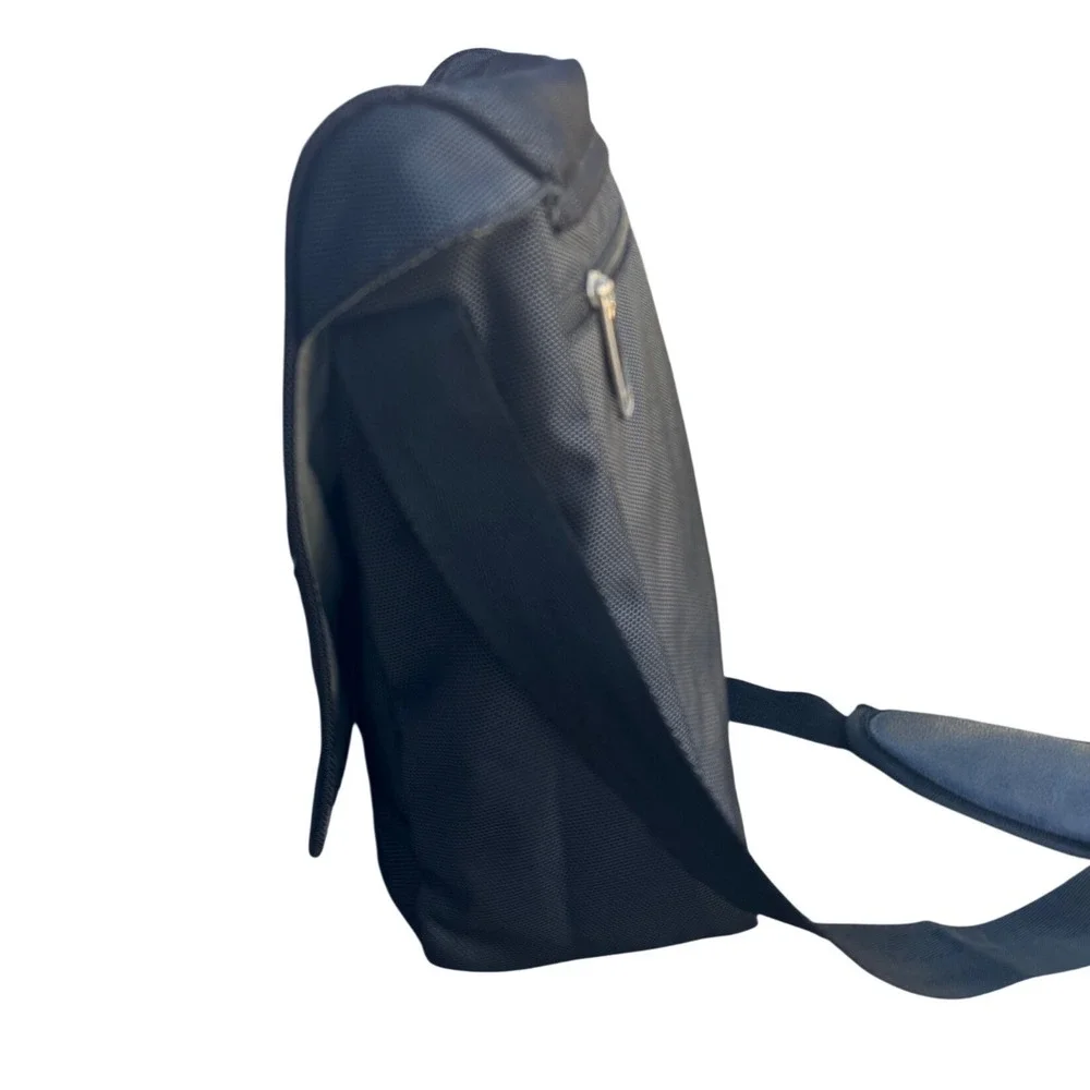 Kappa Mens Black Ballistic Nylon Messenger Laptop Bag Padded Strap Sportswear